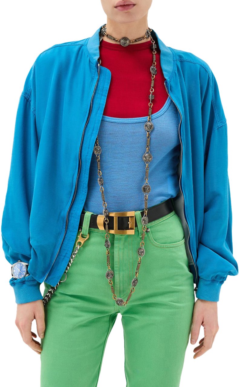 Versace Top Clear Blue Lichtblauw