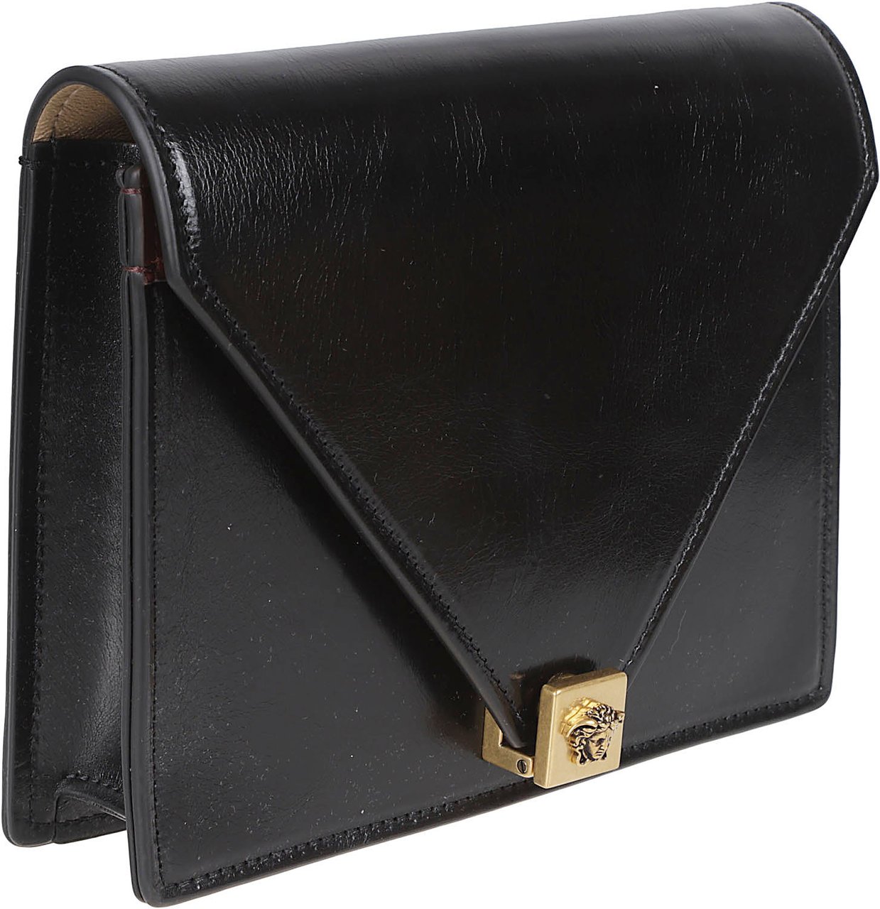 Versace Mini Calf Leather Bag with Medusa Emblem Zwart
