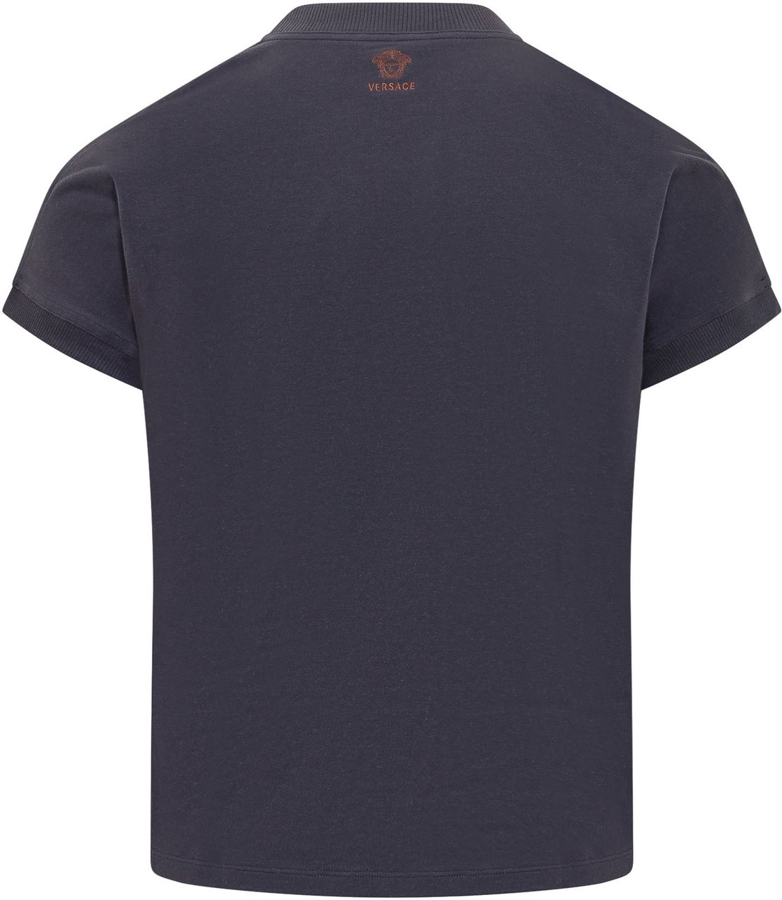Versace T-shirt con Scollo Rotondo e Maniche Corte Navy