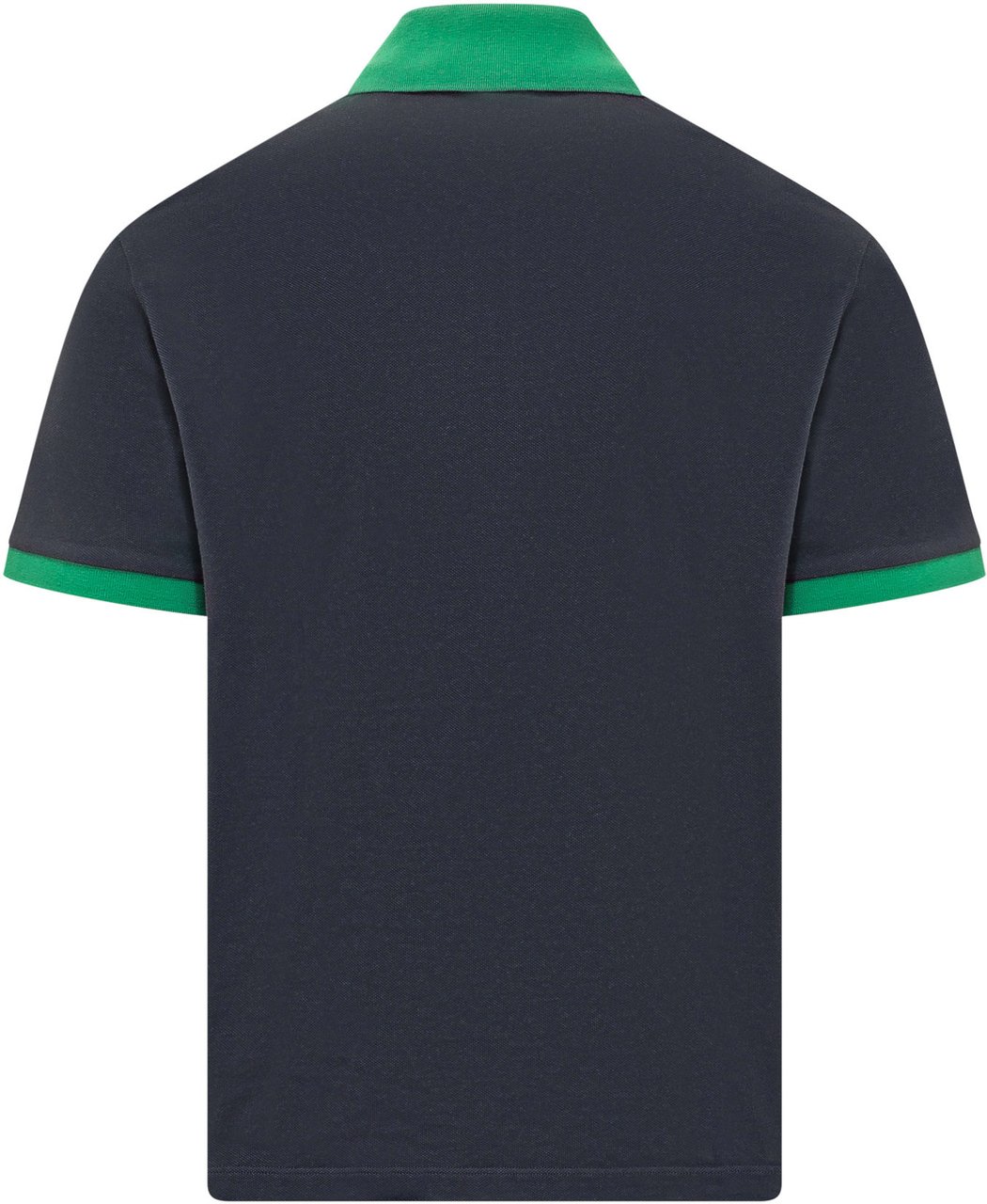 Versace Polo Piquet con Logo Ricamato Navy