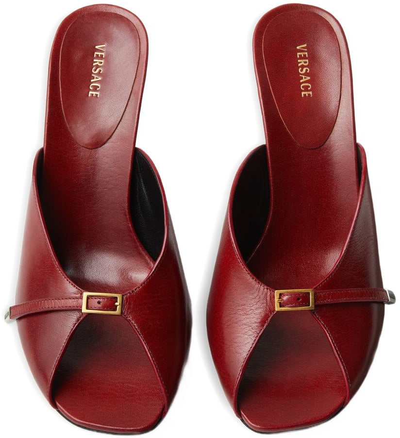 Versace Sandals Carminio Red Maroon