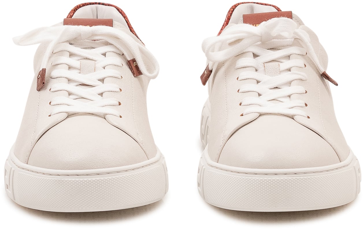 Versace Sneaker Low Top con Suola Geometrica Wit