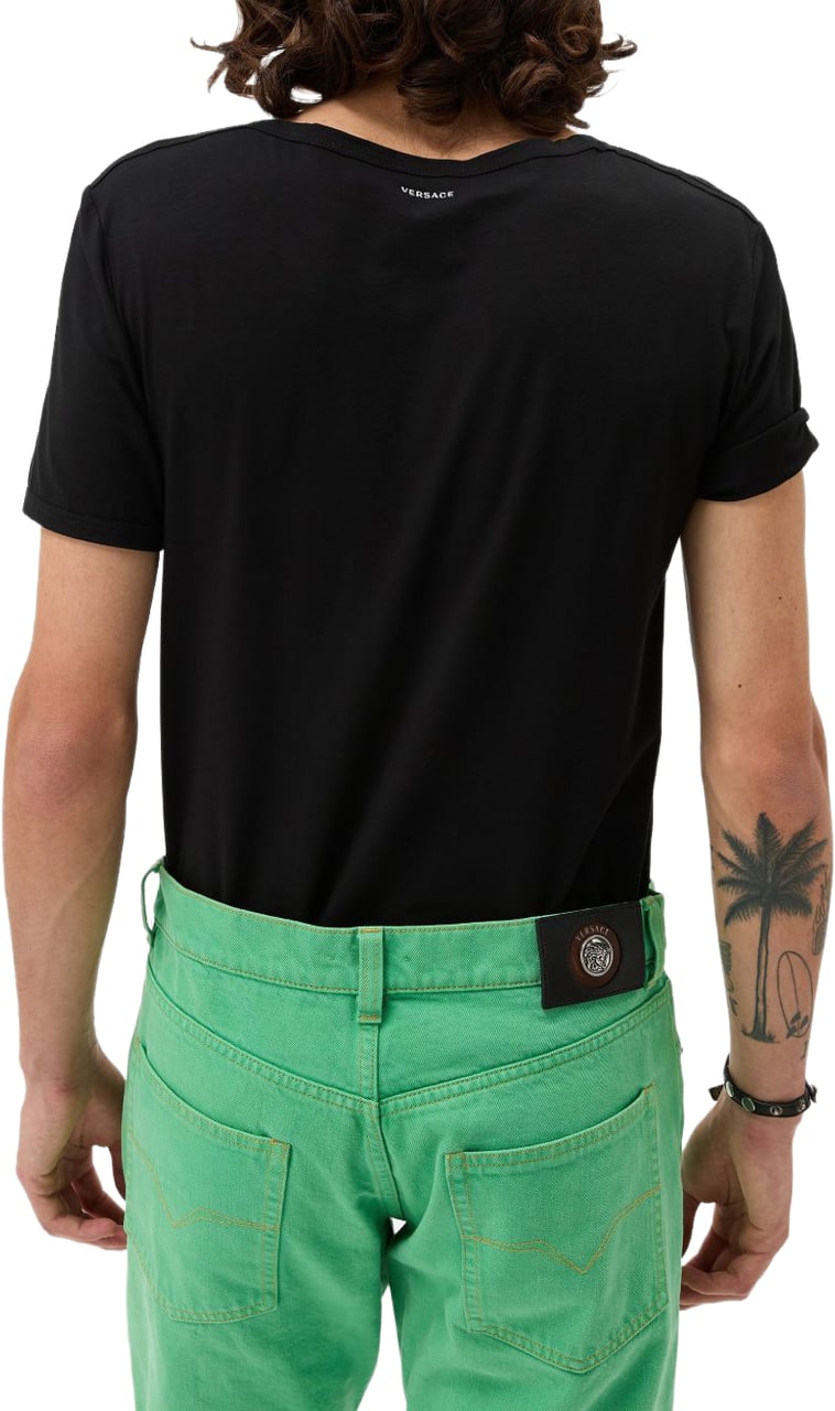 Versace T-Shirts And Polos Black Zwart