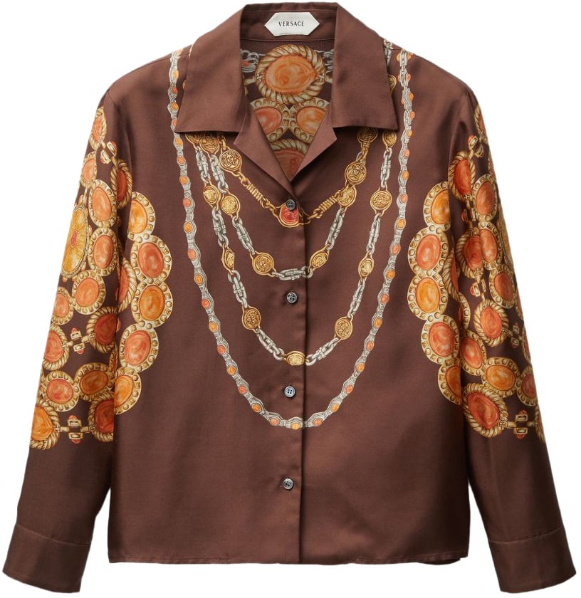 Versace Shirts Brown Bruin