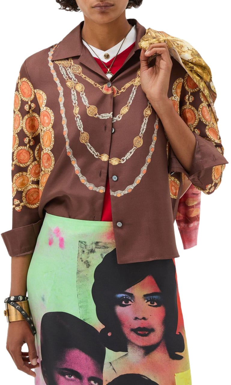 Versace Shirts Brown Bruin