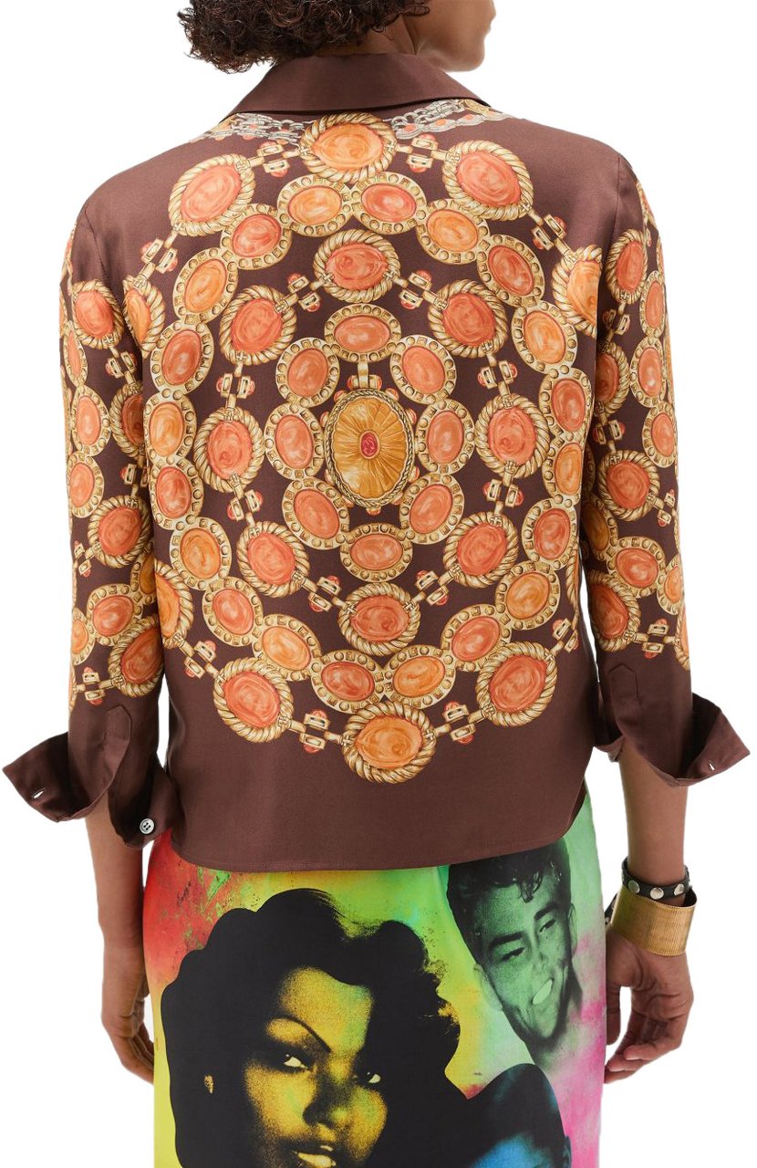 Versace Shirts Brown Bruin