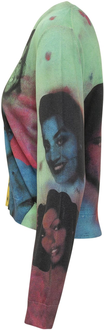 Versace Cardigan con Bottoni e Stampa Divers