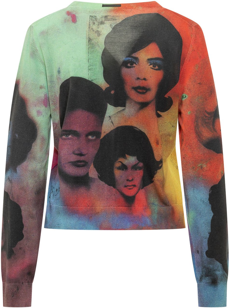 Versace Cardigan con Bottoni e Stampa Divers