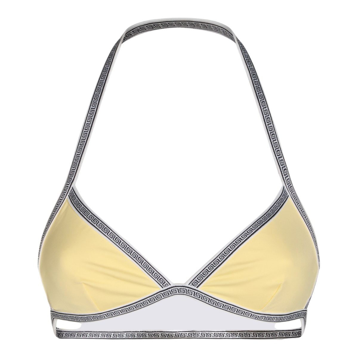 Versace Triangle Bikini Top with Greek Key Trim Wit