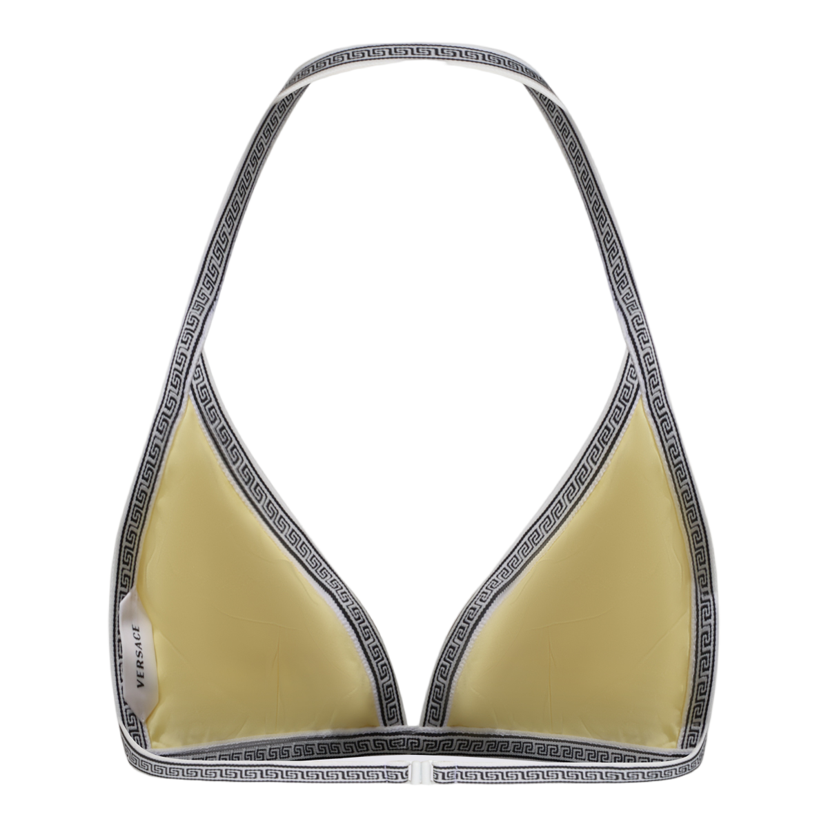 Versace Triangle Bikini Top with Greek Key Trim Wit