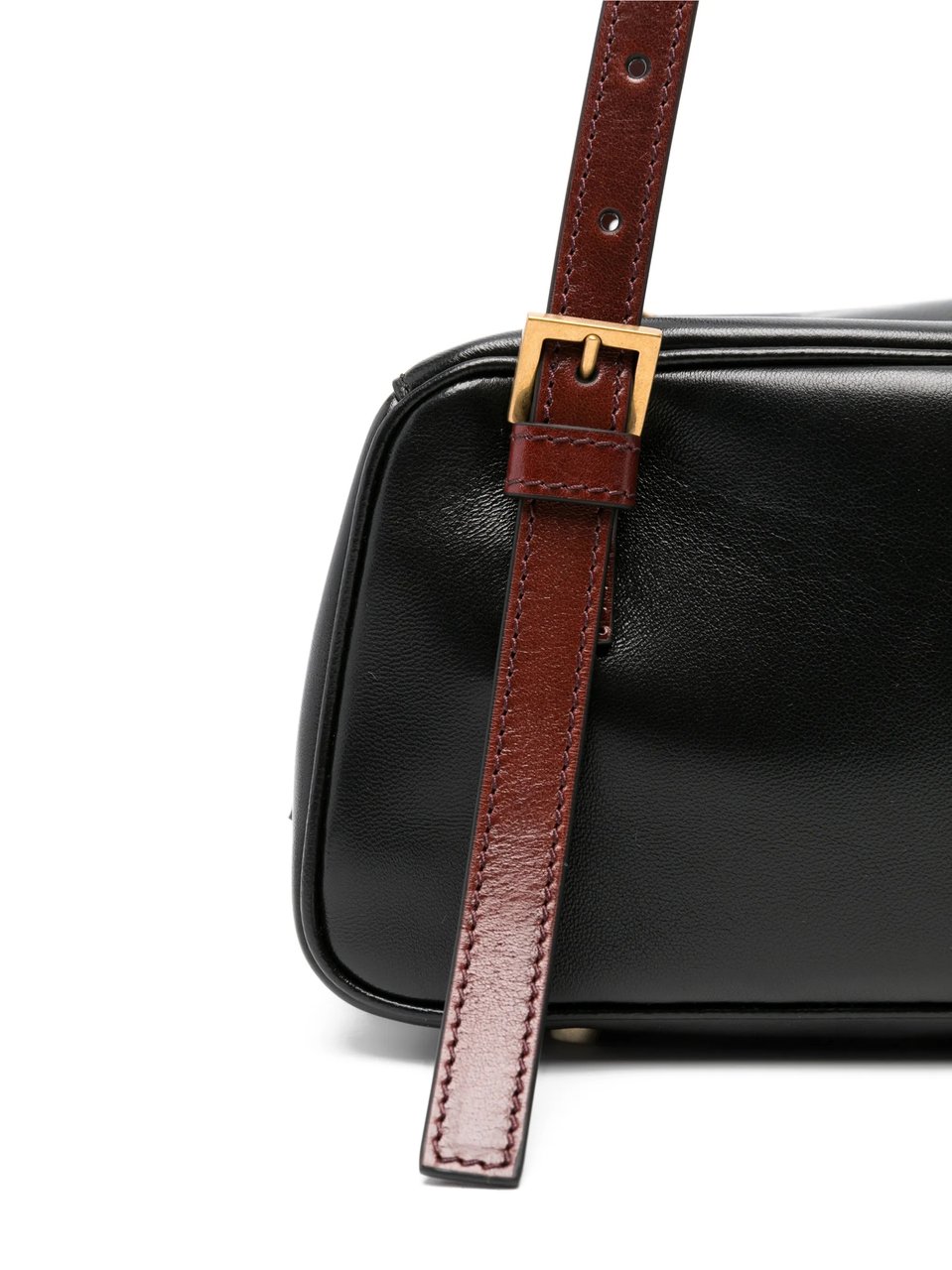Versace Black Lambskin Rectangular Handbag Zwart
