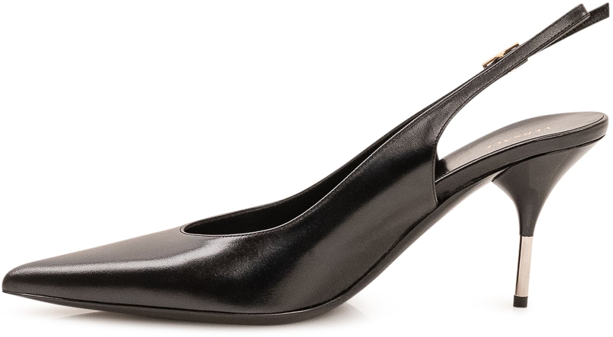 Versace Slingback con Tacco Zwart