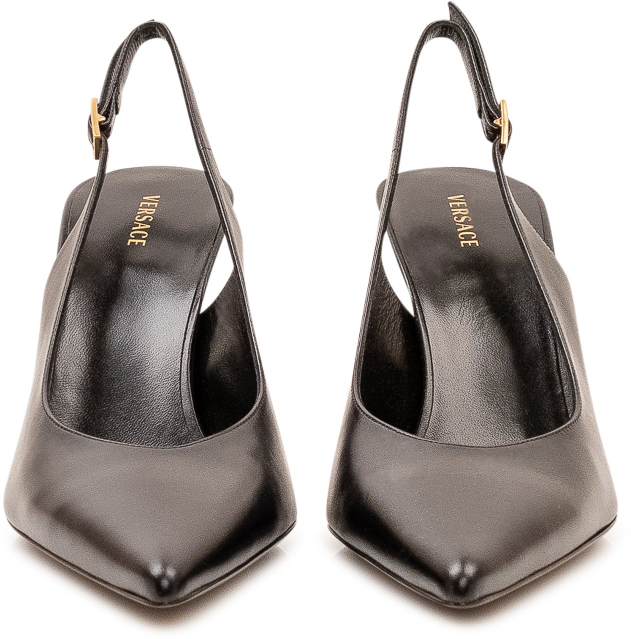 Versace Slingback con Tacco Zwart