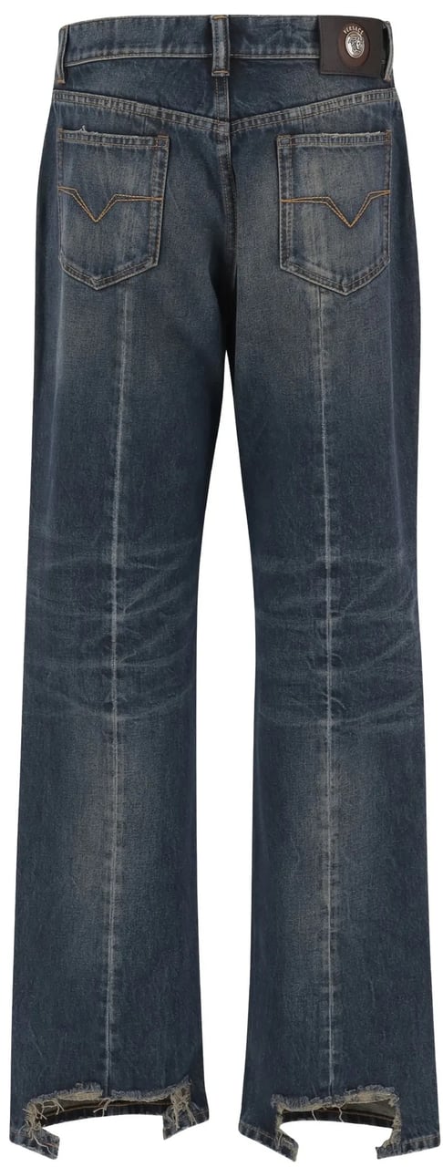 Versace Blue Shibuya Vintage Non-Stretch Denim Jeans Zwart