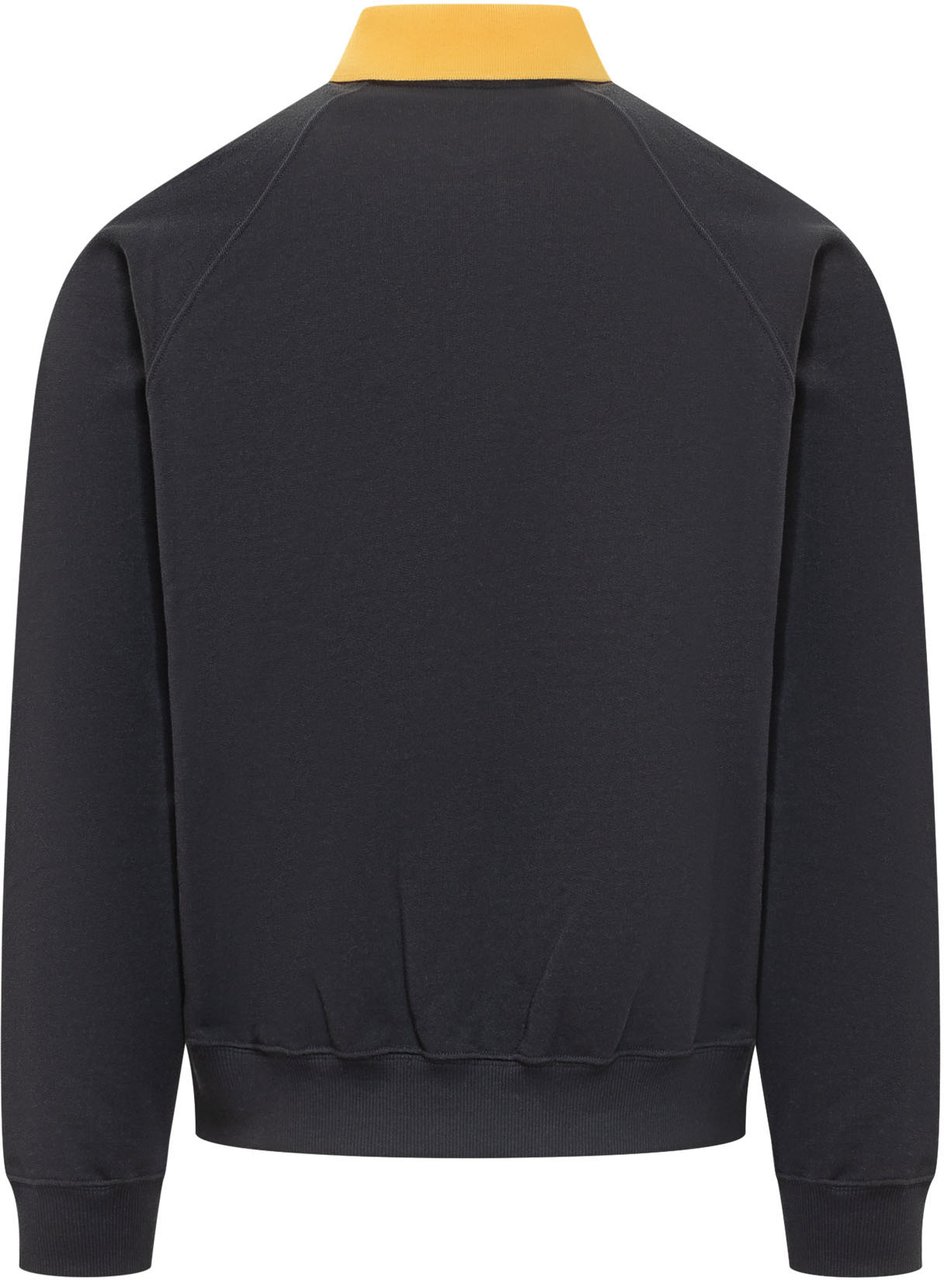 Versace Felpa con Colletto e Bottoni Zwart