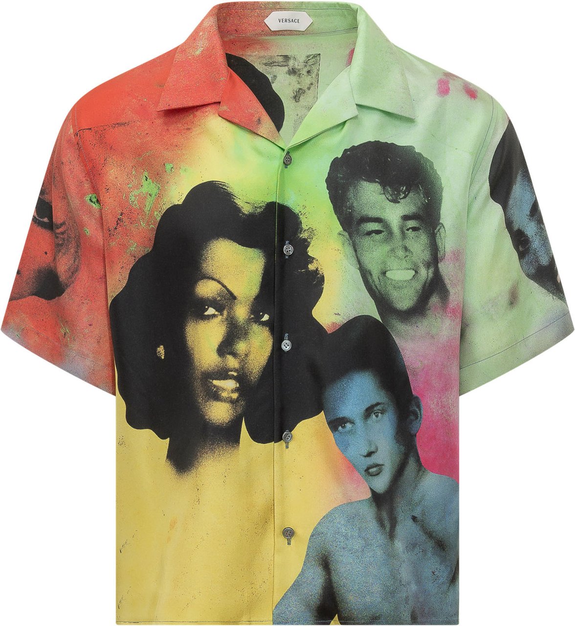 Versace Camicia Informale con Stampa Fotografica Divers