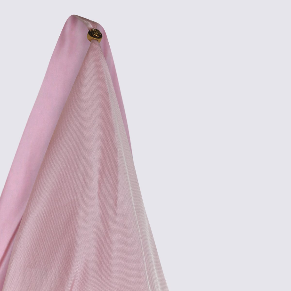 Versace Silk Maxi Dress With Deep V-Neckline And Pleated Bodice Roze