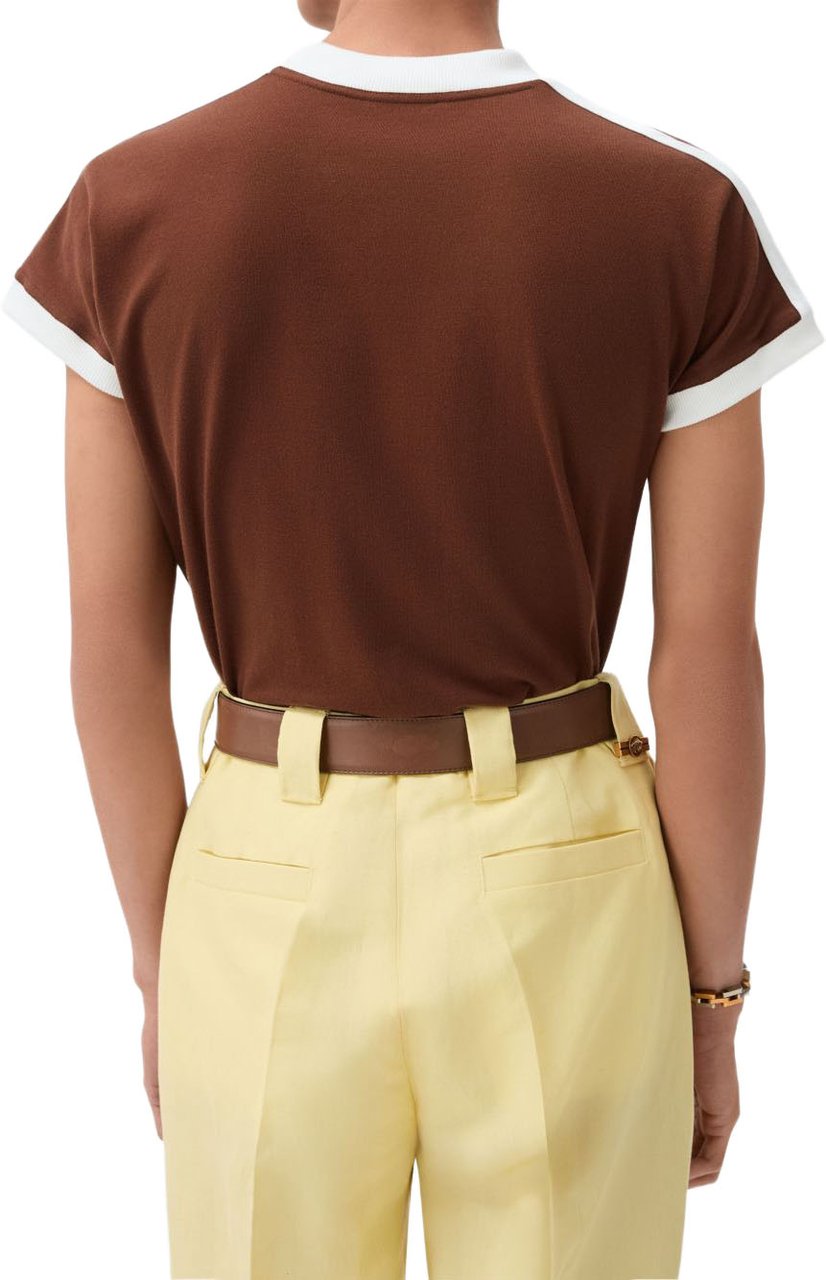 Versace T-Shirts And Polos Moka/White Bruin
