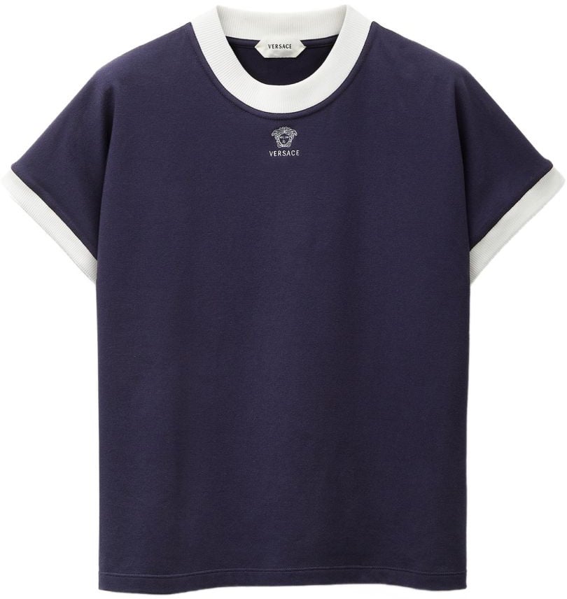 Versace T-Shirts And Polos Ink/White Navy