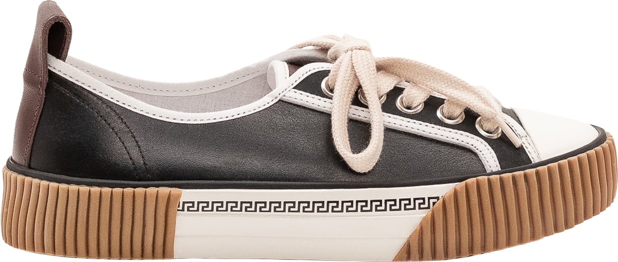 Versace Sneaker Low Top con Motivo Geometrico Zwart