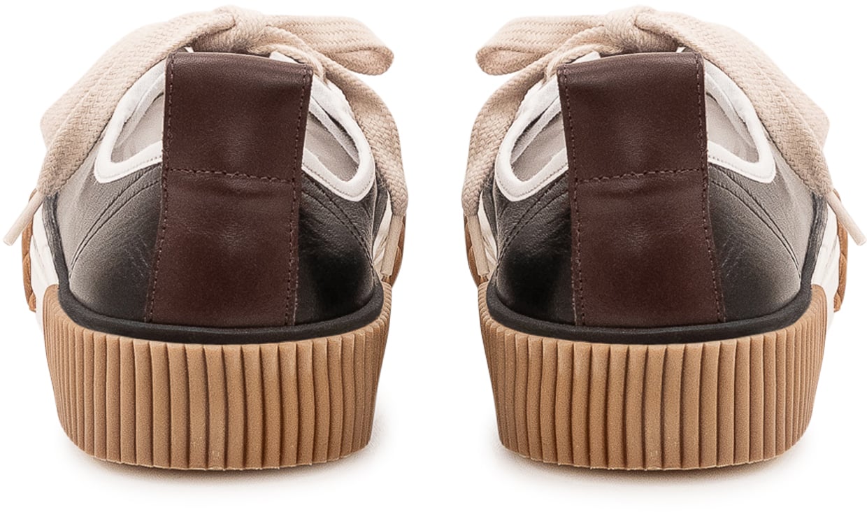 Versace Sneaker Low Top con Motivo Geometrico Zwart