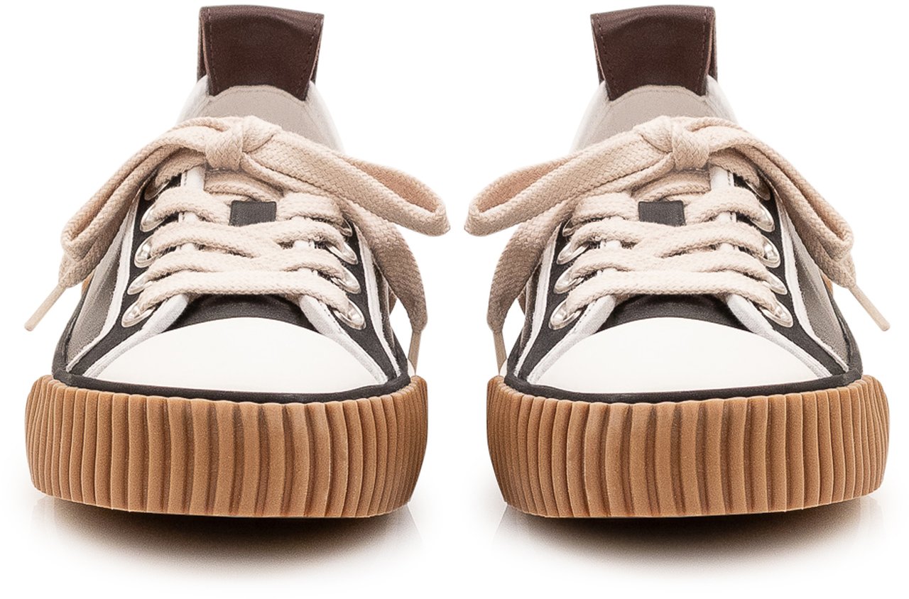 Versace Sneaker Low Top con Motivo Geometrico Zwart