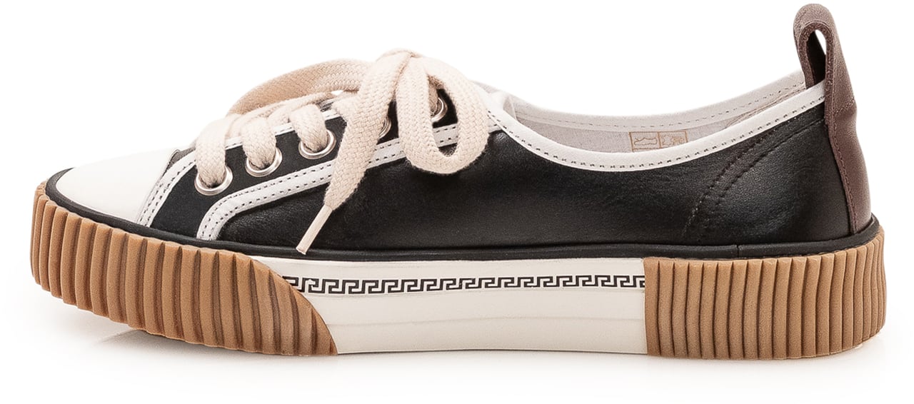 Versace Sneaker Low Top con Motivo Geometrico Zwart