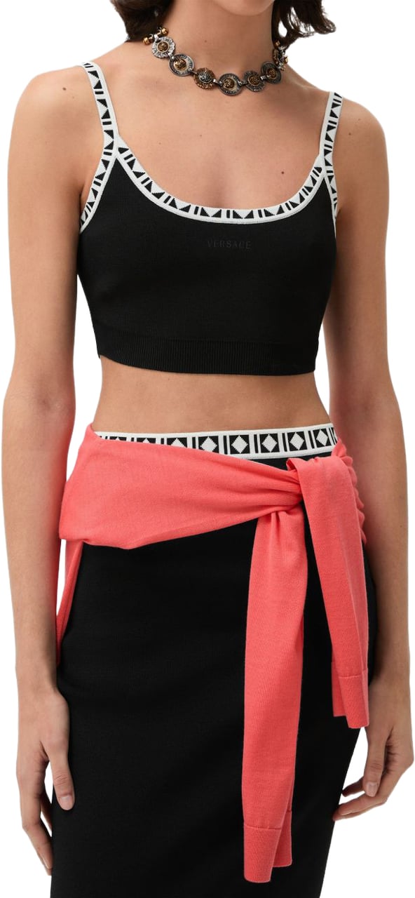Versace Top Black Zwart
