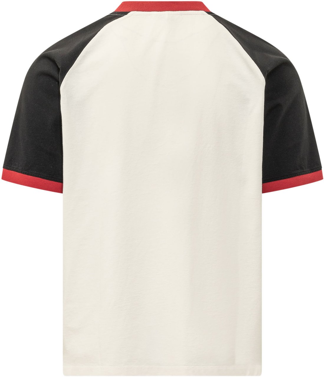 Versace T-shirt con Pannello Diagonale Wit