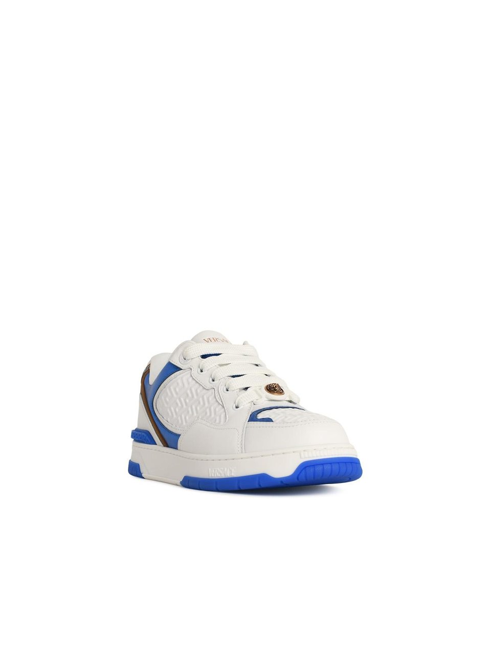 Versace 'Biggie' White Leather Sneakers Wit