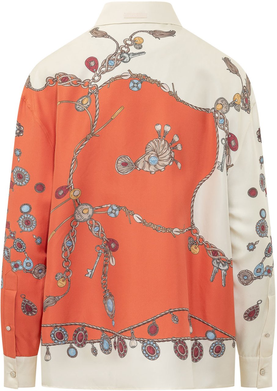 Versace Camicia con Stampa Gioiello Oranje