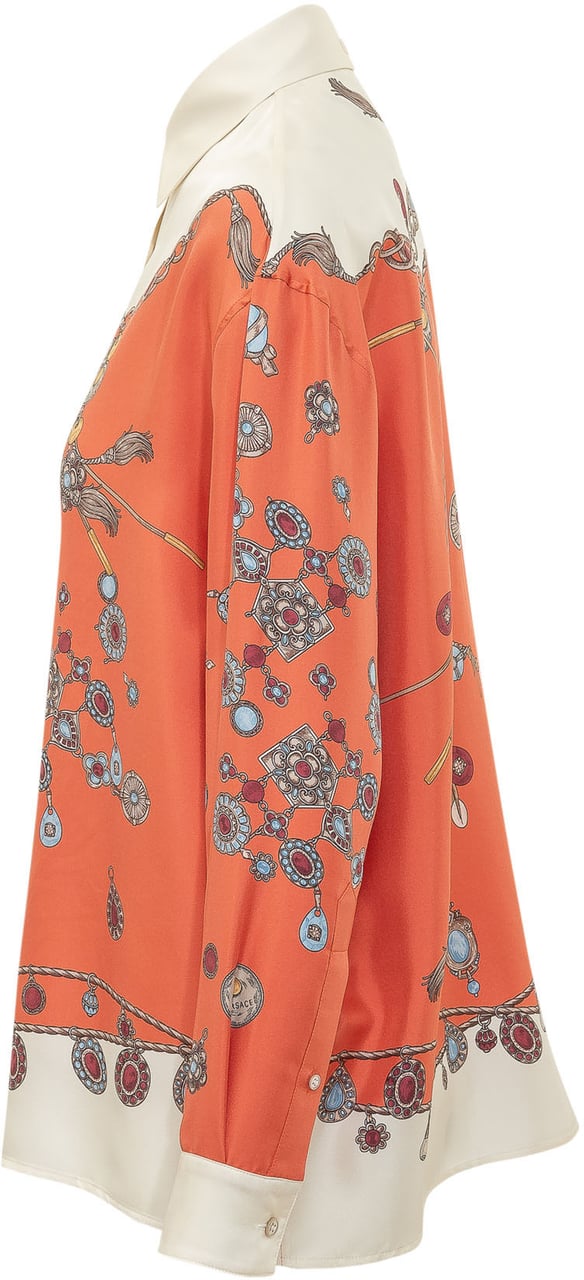 Versace Camicia con Stampa Gioiello Oranje