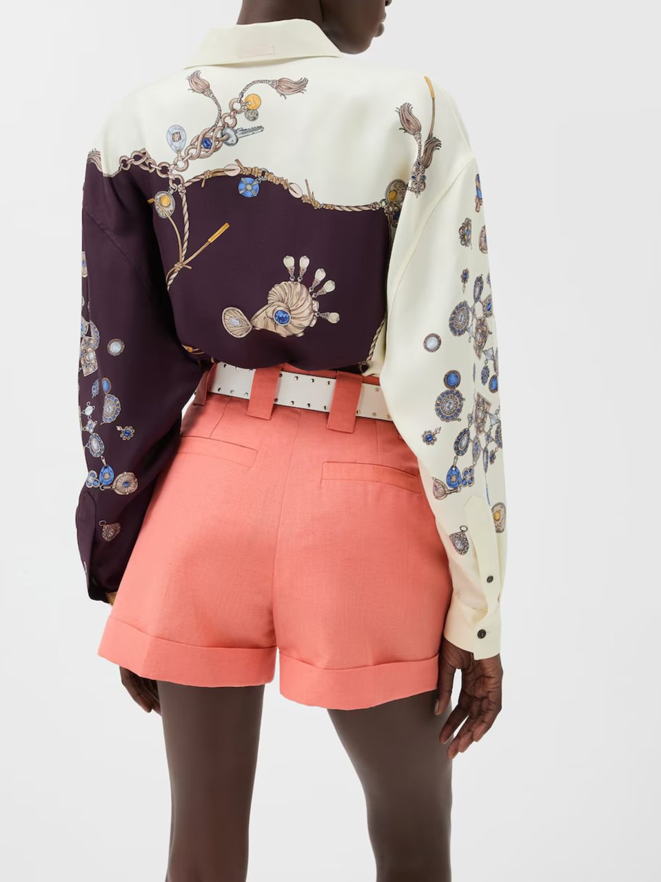 Versace Informal Jewel Motif Silk Shirt Zwart