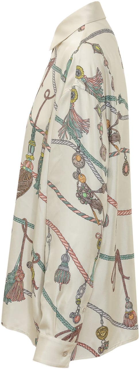 Versace Camicia Stampata con Motivo Accessorio Wit