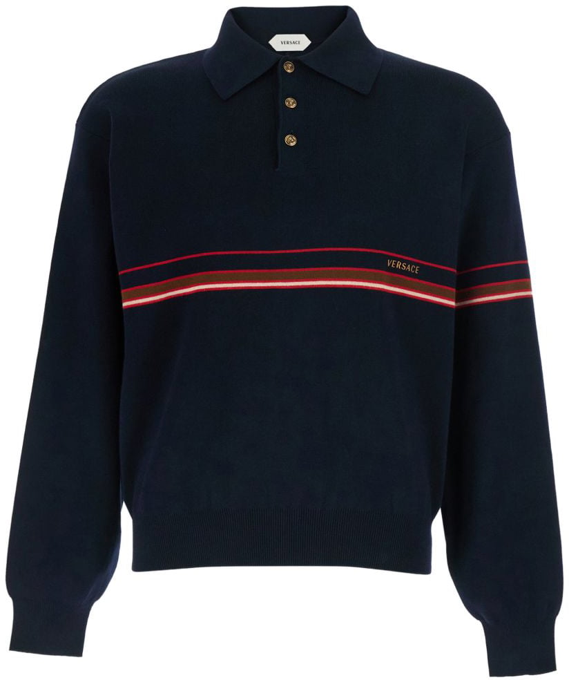 Versace T-Shirts And Polos Navy Navy