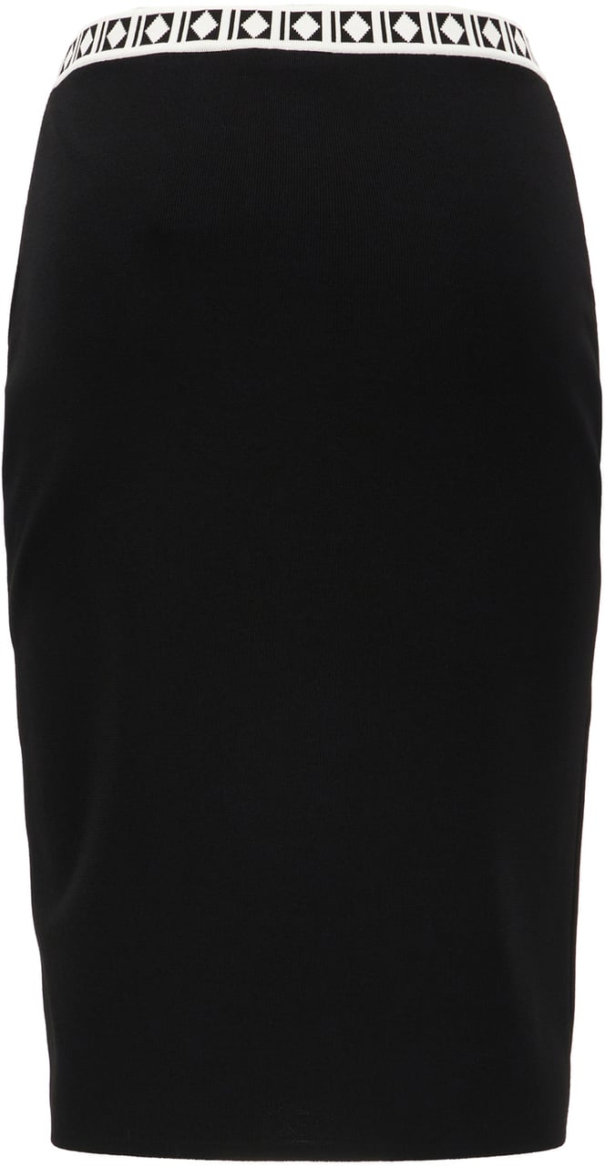 Versace Black viscose blend skirt Zwart