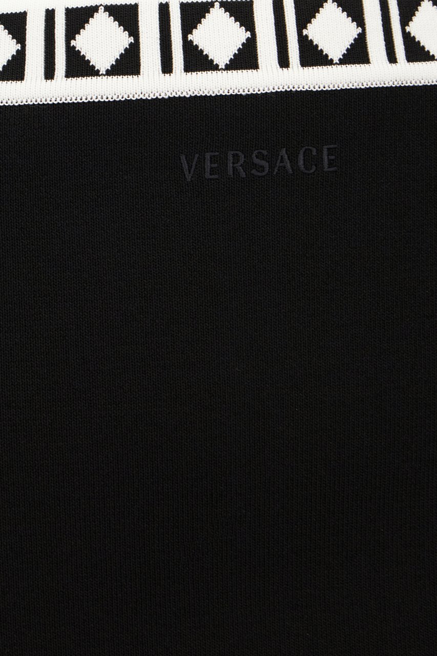 Versace Black viscose blend skirt Zwart