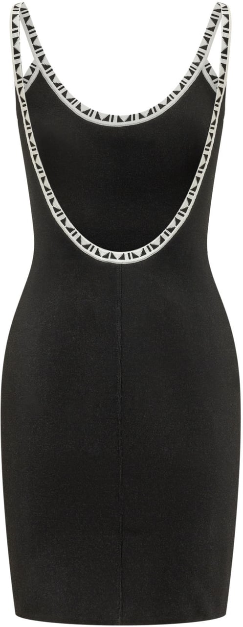 Versace Mini Abito con Spalline Decorate Zwart