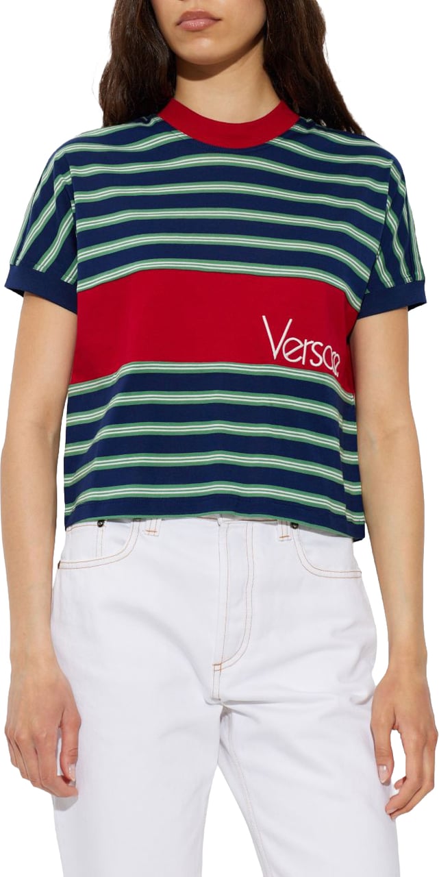Versace T-Shirts And Polos Navy Navy