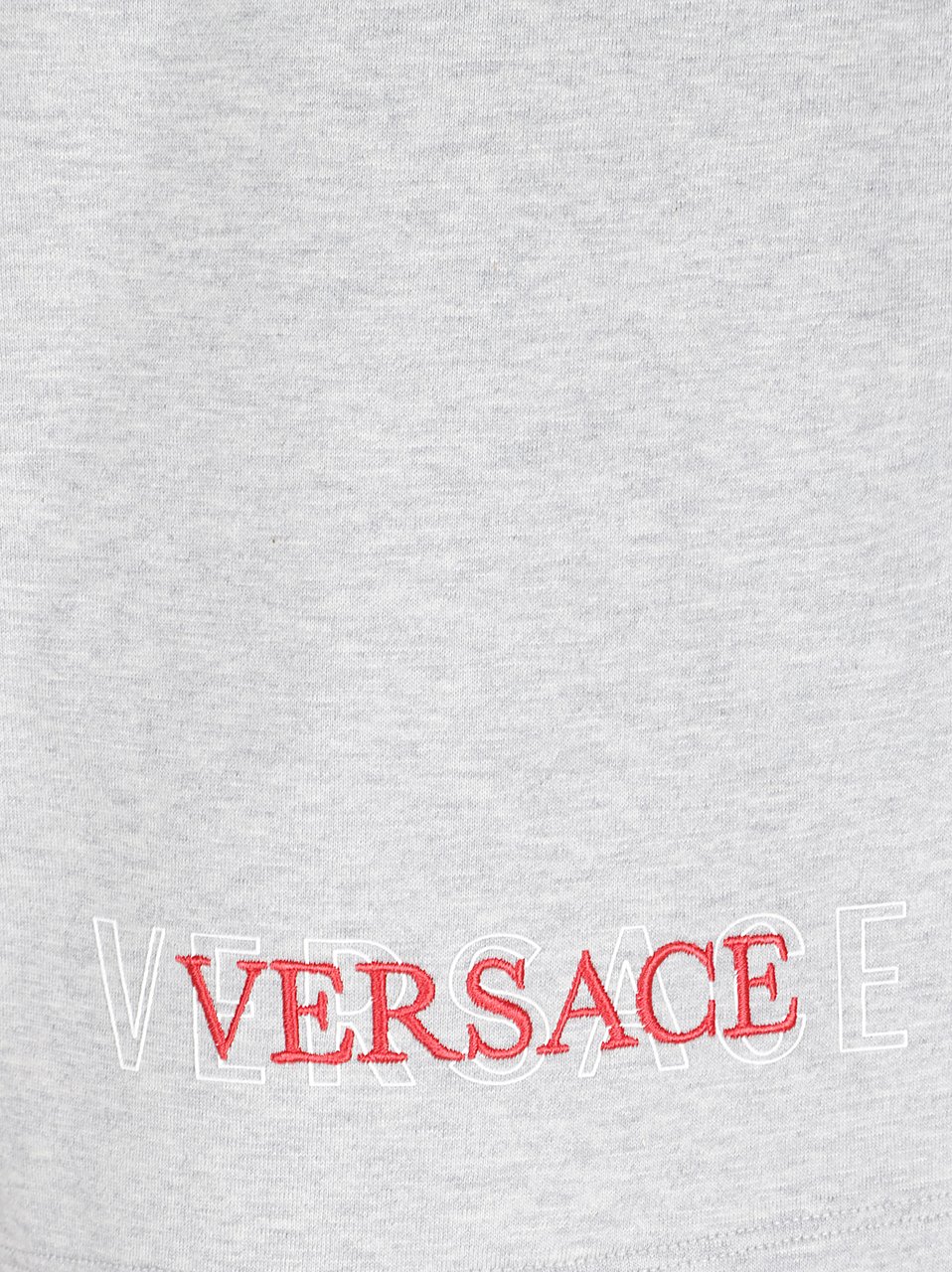 Versace Jersey Cotton Shorts with Drawstring Waist and Embroidered Logo Wit
