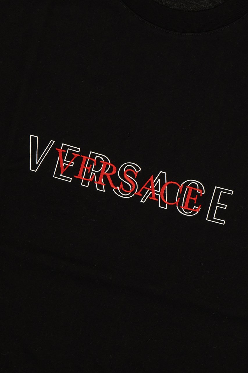 Versace Black cotton t-shirt Zwart