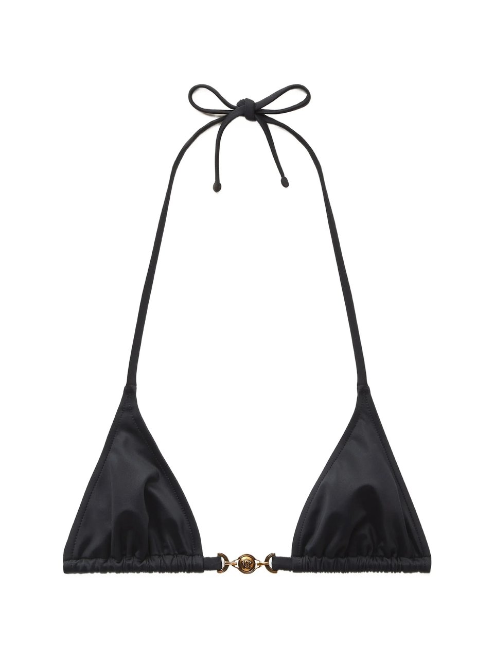Versace Triangle Cup Bikini With Adjustable Ties And Decorative Clasp Zwart