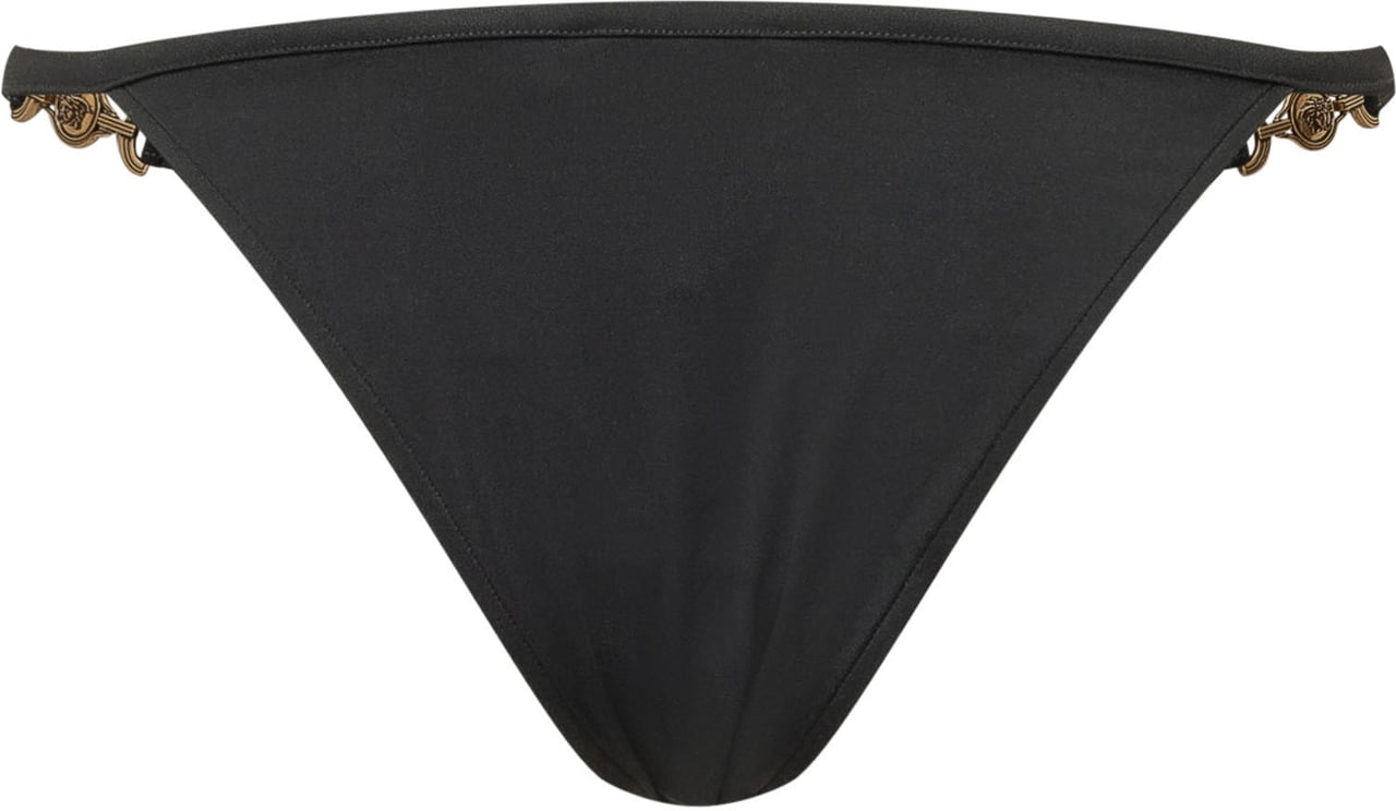 Versace Slip Bikini con Dettagli Laterali Zwart