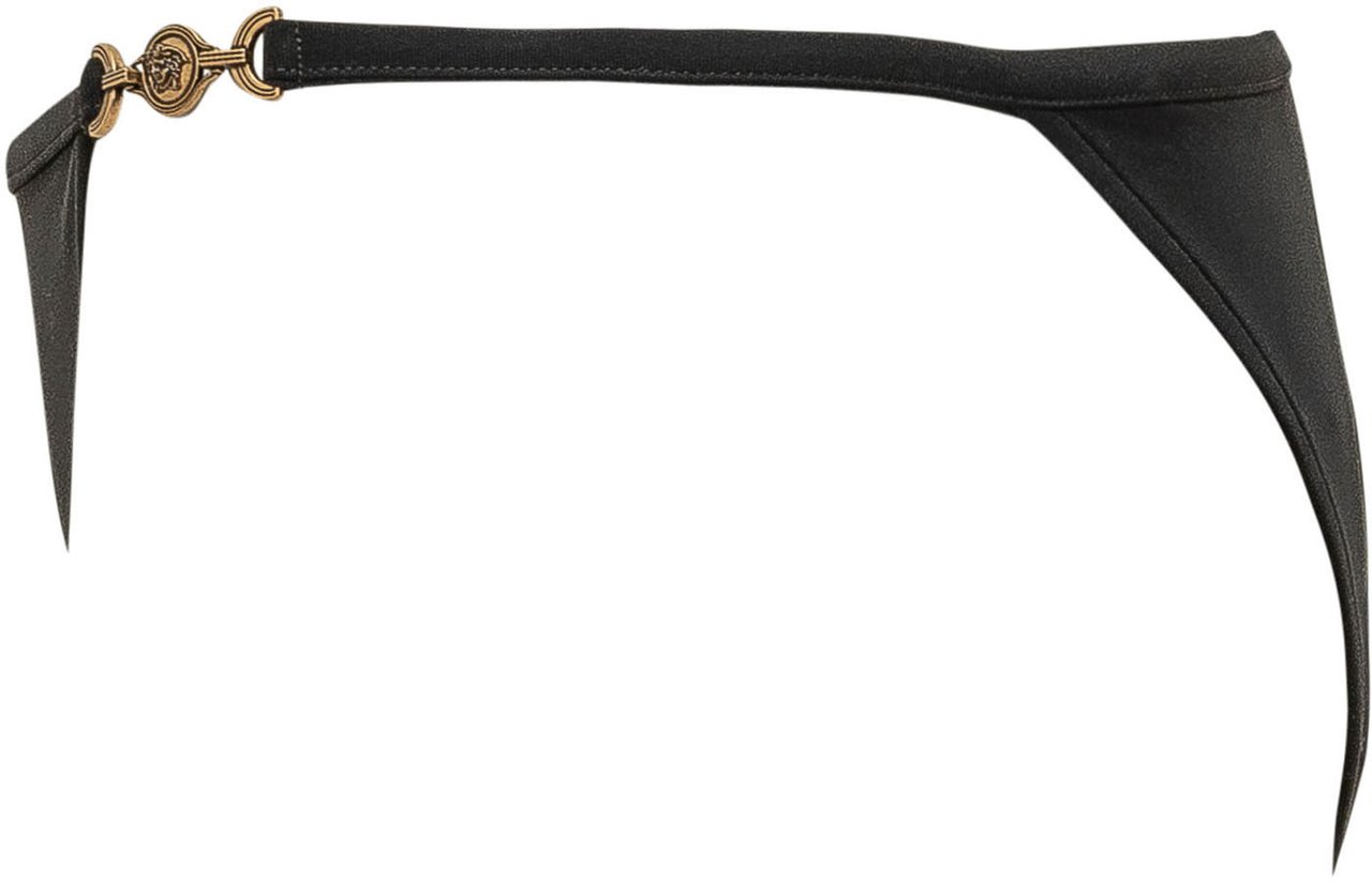 Versace Slip Bikini con Dettagli Laterali Zwart