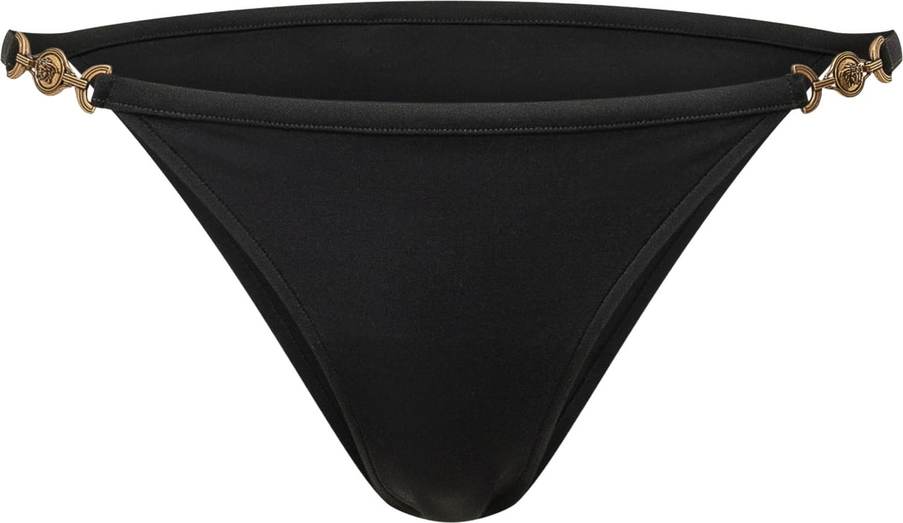 Versace Slip Bikini con Dettagli Laterali Zwart