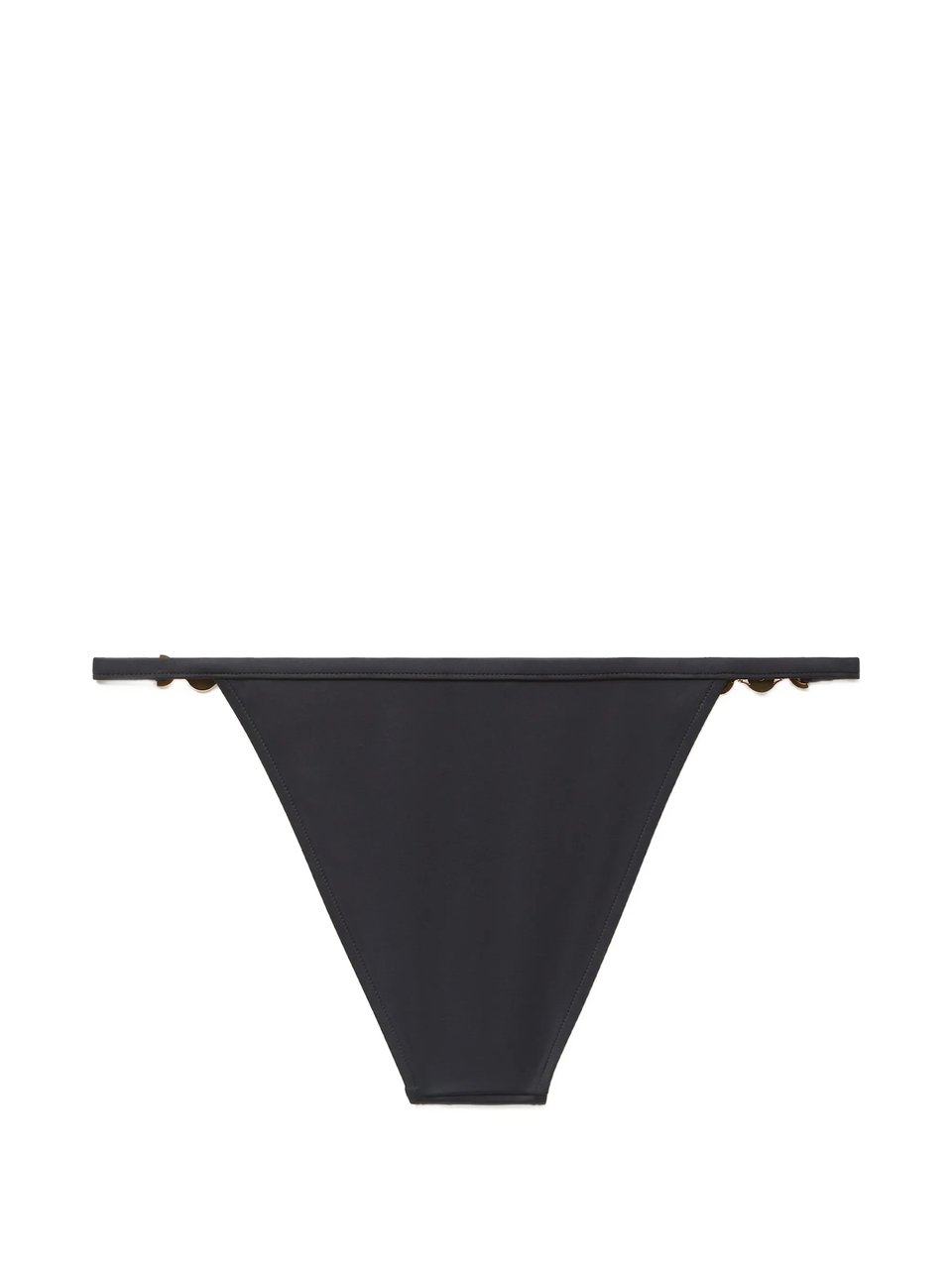 Versace Low-Rise Minimalist Swim Slip With Gold Accents Zwart