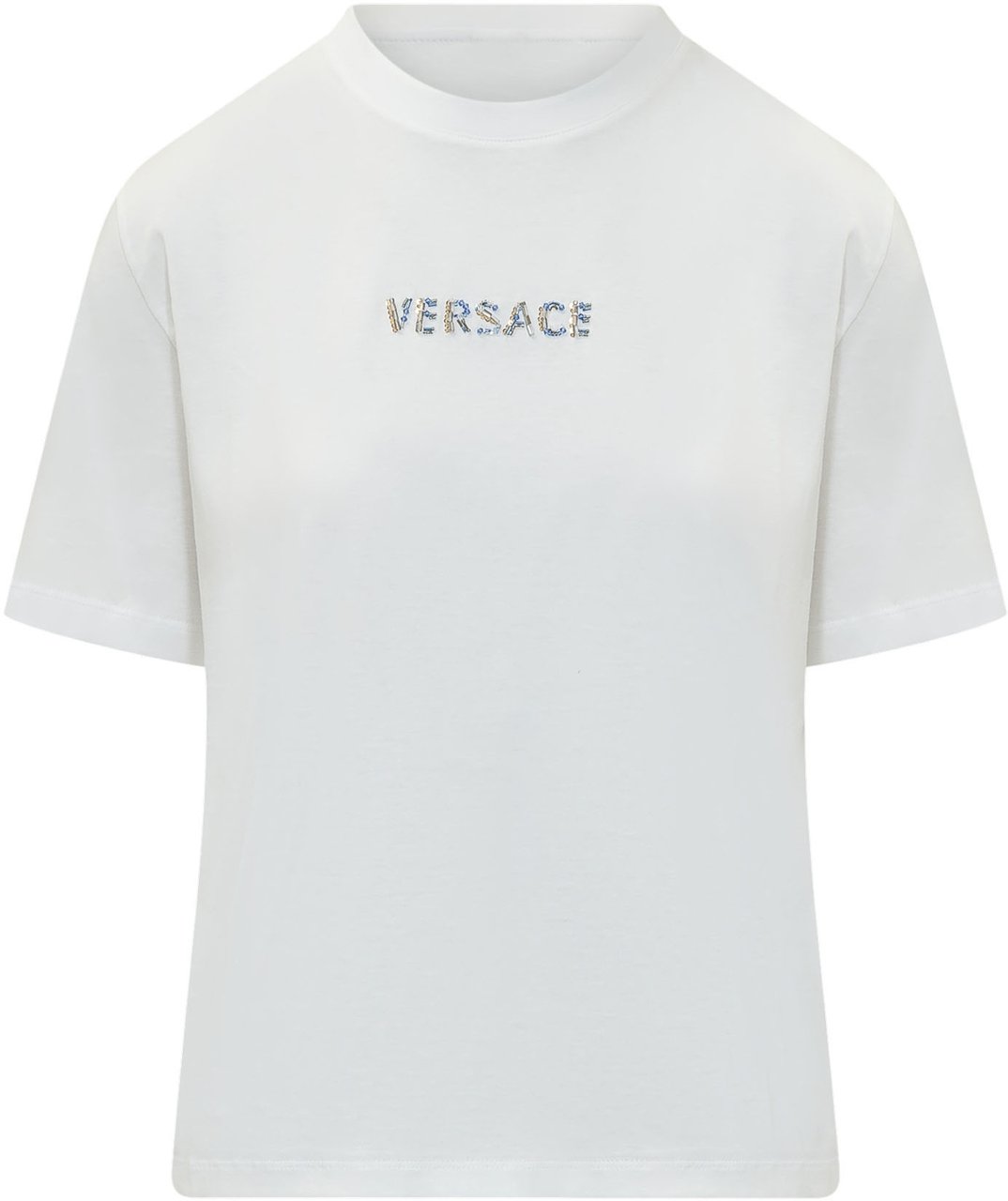 Versace T-shirt con Logo Decorativo Wit