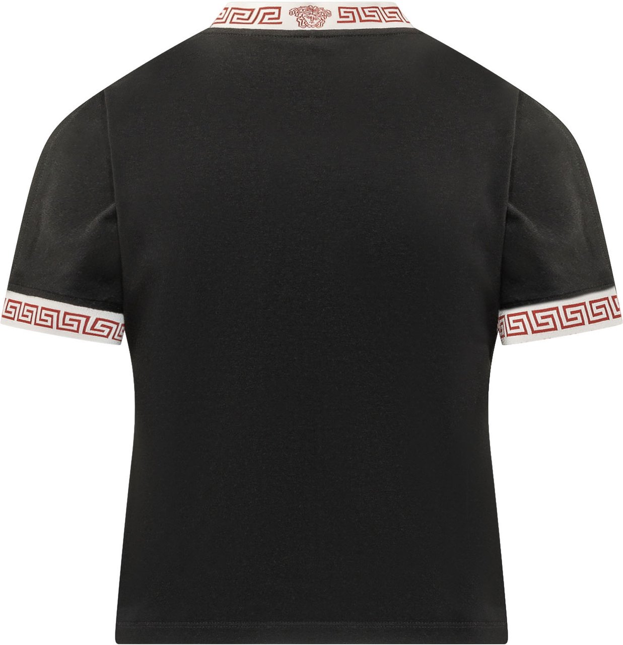 Versace T-shirt con Motivo Greca Zwart