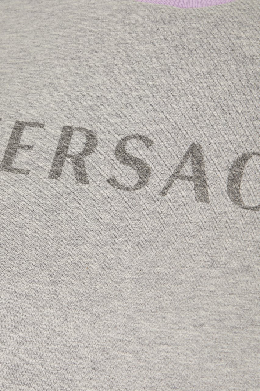 Versace Melange grey cotton t-shirt Grijs
