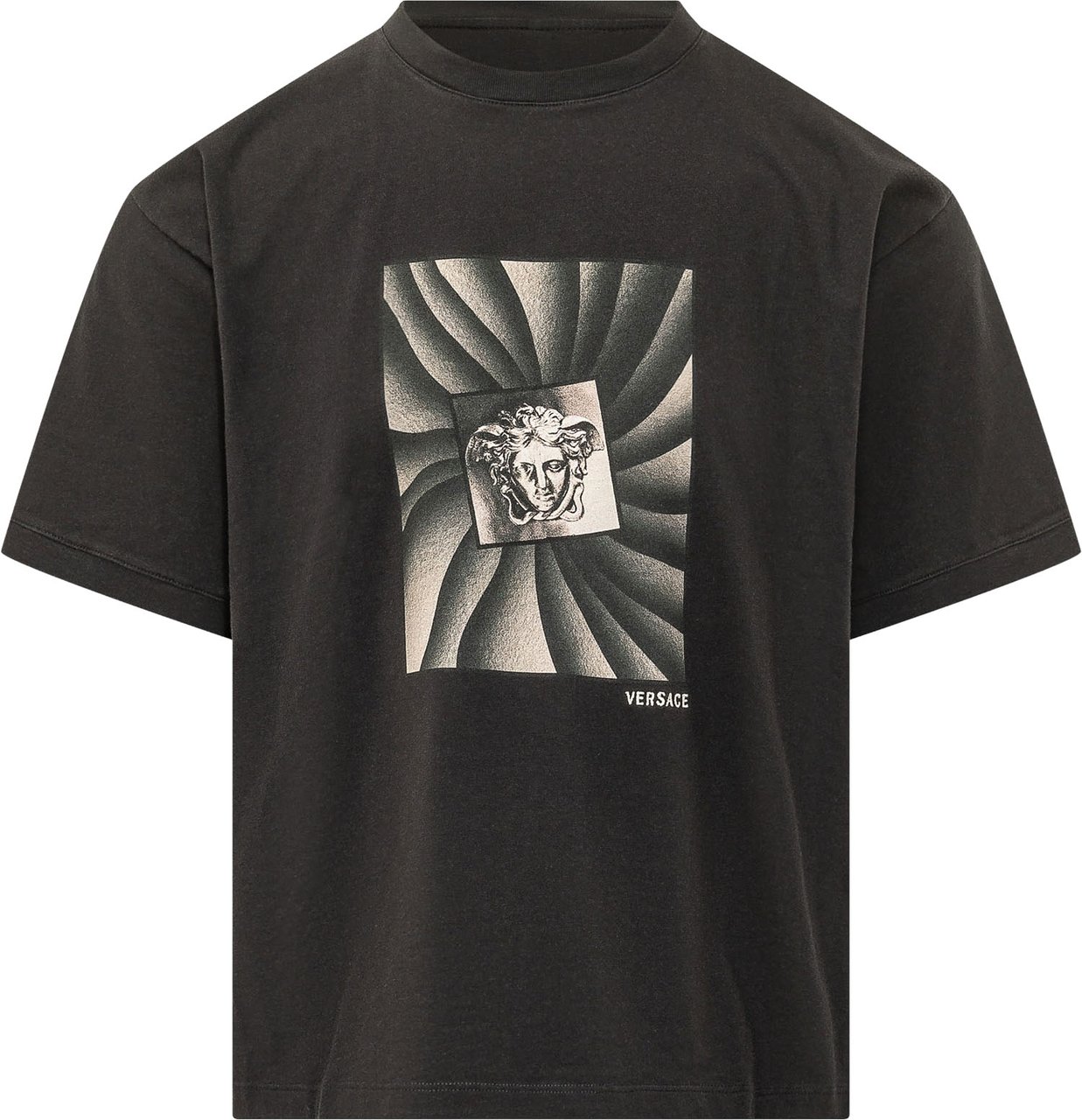 Versace T-shirt con Stampa Grafica Donkergrijs